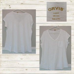 🌵 WHITE TEE SIZE LARGE WITH POCKET